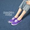 imageTUOPIN Womens White Canvas Sneakers Low Top Laceup Canvas Shoes Lightweight Casual Tennis ShoesPurple