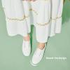 imageTUOPIN Womens White Canvas Sneakers Low Top Laceup Canvas Shoes Lightweight Casual Tennis ShoesWhite