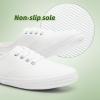 imageTUOPIN Womens White Canvas Sneakers Low Top Laceup Canvas Shoes Lightweight Casual Tennis ShoesWhite