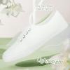 imageTUOPIN Womens White Canvas Sneakers Low Top Laceup Canvas Shoes Lightweight Casual Tennis ShoesWhite