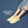 imageTUOPIN Womens White Canvas Sneakers Low Top Laceup Canvas Shoes Lightweight Casual Tennis ShoesYellow