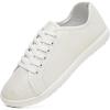imageTUOPIN Womens Low Top Tennis Shoes Black Synthetic Leather ShoesClassic LaceUp Denim Canvas Sneakers for Casual WalkingWhite