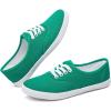 imageTUOPIN Womens White Canvas Sneakers Low Top Laceup Canvas Shoes Lightweight Casual Tennis ShoesGreen
