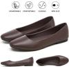 imageHash Bubbie Womens Flats Shoes Ballet Flats Dress Shoes Comfortable PU Leather Slip on Shoes for WomenCoffee