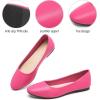 imageHash Bubbie Womens Flats Shoes Ballet Flats Dress Shoes Comfortable PU Leather Slip on Shoes for WomenRose Red