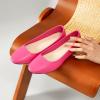 imageHash Bubbie Womens Flats Shoes Ballet Flats Dress Shoes Comfortable PU Leather Slip on Shoes for WomenRose Red