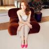 imageHash Bubbie Womens Flats Shoes Ballet Flats Dress Shoes Comfortable PU Leather Slip on Shoes for WomenRose Red