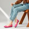 imageHash Bubbie Womens Flats Shoes Ballet Flats Dress Shoes Comfortable PU Leather Slip on Shoes for WomenRose Red