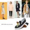 imageWomens Slip on Shoes Canvas Sneakers Loafers Non Slip Shoes Low Top Casual ShoesBlack Embroidery Flower