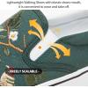 imageWomens Slip on Shoes Canvas Sneakers Loafers Non Slip Shoes Low Top Casual ShoesDark Green Embroidery