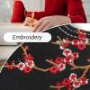 imagehash bubbie White Sneakers for Women Low Top Canvas Shoes Womens Canvas Sneakers Womens Fashion Sneakers Slip on Casual Tennis ShoesBlack Embroidery Flower