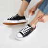 imagehash bubbie White Sneakers for Women Low Top Canvas Shoes Womens Canvas Sneakers Womens Fashion Sneakers Slip on Casual Tennis ShoesBlack Embroidery Flower