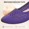 imagehash bubbie Womens Flats Shoes Women Comfortable Dress Shoes Black Pointed Toe Flats Ballet Mesh Knit Flat Dressy Slip on Business Casual Shoes for WomenDark Purple