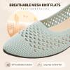 imagehash bubbie Womens Flats Shoes Women Comfortable Dress Shoes Black Pointed Toe Flats Ballet Mesh Knit Flat Dressy Slip on Business Casual Shoes for WomenLight Green
