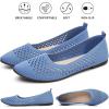 imagehash bubbie Womens Flats Shoes Women Comfortable Dress Shoes Black Pointed Toe Flats Ballet Mesh Knit Flat Dressy Slip on Business Casual Shoes for WomenLight Blue