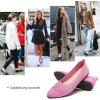 imagehash bubbie Womens Flats Shoes Women Comfortable Dress Shoes Black Pointed Toe Flats Ballet Mesh Knit Flat Dressy Slip on Business Casual Shoes for WomenPink