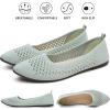 imagehash bubbie Womens Flats Shoes Women Comfortable Dress Shoes Black Pointed Toe Flats Ballet Mesh Knit Flat Dressy Slip on Business Casual Shoes for WomenLight Green