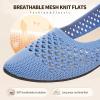 imagehash bubbie Womens Flats Shoes Women Comfortable Dress Shoes Black Pointed Toe Flats Ballet Mesh Knit Flat Dressy Slip on Business Casual Shoes for WomenLight Blue
