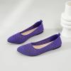 imagehash bubbie Womens Flats Shoes Women Comfortable Dress Shoes Black Pointed Toe Flats Ballet Mesh Knit Flat Dressy Slip on Business Casual Shoes for WomenDark Purple