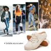 imagehash bubbie Womens Mules Comfortable Slip on Sneakers Tennis Shoes Summer Backless Canvas Shoes Close Toed SandalsBeige