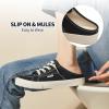 imagehash bubbie Womens Mules Comfortable Slip on Sneakers Tennis Shoes Summer Backless Canvas Shoes Close Toed SandalsBlack