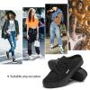 imagehash bubbie Womens Mules Comfortable Slip on Sneakers Tennis Shoes Summer Backless Canvas Shoes Close Toed SandalsFull Black