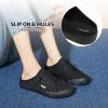 imagehash bubbie Womens Mules Comfortable Slip on Sneakers Tennis Shoes Summer Backless Canvas Shoes Close Toed SandalsFull Black