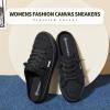 imagehash bubbie Womens Mules Comfortable Slip on Sneakers Tennis Shoes Summer Backless Canvas Shoes Close Toed SandalsFull Black