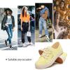 imagehash bubbie Womens Slip on Shoes Canvas Shoes Non Slip Fashion Sneakers for Women Low Top LoafersLemon Yellow