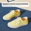 imagehash bubbie Womens Slip on Shoes Canvas Shoes Non Slip Fashion Sneakers for Women Low Top LoafersLemon Yellow