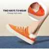 imagehash bubbie Womens Slip on Shoes Canvas Shoes Non Slip Fashion Sneakers for Women Low Top LoafersOrange