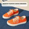 imagehash bubbie Womens Slip on Shoes Canvas Shoes Non Slip Fashion Sneakers for Women Low Top LoafersOrange