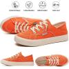 imagehash bubbie Womens Slip on Shoes Canvas Shoes Non Slip Fashion Sneakers for Women Low Top LoafersOrange