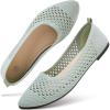 imagehash bubbie Womens Flats Shoes Women Comfortable Dress Shoes Black Pointed Toe Flats Ballet Mesh Knit Flat Dressy Slip on Business Casual Shoes for WomenLight Green