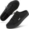 imagehash bubbie Womens Mules Comfortable Slip on Sneakers Tennis Shoes Summer Backless Canvas Shoes Close Toed SandalsFull Black