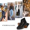 imagehash bubbie Womens High Top Sneakers Lace up Fashion Sneakers Suede High Tops Shoes Tennis ShoesFull Black