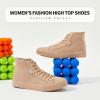 imagehash bubbie Womens High Top Sneakers Lace up Fashion Sneakers Suede High Tops Shoes Tennis ShoesKhaki