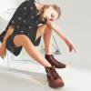 imagehash bubbie Womens High Top Sneakers Lace up Fashion Sneakers Suede High Tops Shoes Tennis ShoesTan