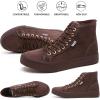 imagehash bubbie Womens High Top Sneakers Lace up Fashion Sneakers Suede High Tops Shoes Tennis ShoesTan
