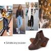 imagehash bubbie Womens High Top Sneakers Lace up Fashion Sneakers Suede High Tops Shoes Tennis ShoesTan