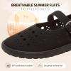 imagehash bubbie Womens Ballet Mary Jane Flats Wide Toe Box Memory Foam Comfortable Dress Shoes Cute Work Office ShoesBlack