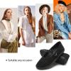 imagehash bubbie Womens Ballet Mary Jane Flats Wide Toe Box Memory Foam Comfortable Dress Shoes Cute Work Office ShoesBlack