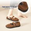 imagehash bubbie Womens Ballet Mary Jane Flats Wide Toe Box Memory Foam Comfortable Dress Shoes Cute Work Office ShoesBrown