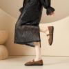 imagehash bubbie Womens Ballet Mary Jane Flats Wide Toe Box Memory Foam Comfortable Dress Shoes Cute Work Office ShoesBrown