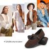 imagehash bubbie Womens Ballet Mary Jane Flats Wide Toe Box Memory Foam Comfortable Dress Shoes Cute Work Office ShoesTan