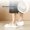 imagehash bubbie Womens Ballet Mary Jane Flats Wide Toe Box Memory Foam Comfortable Dress Shoes Cute Work Office ShoesWhite