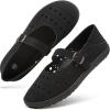 imagehash bubbie Womens Ballet Mary Jane Flats Wide Toe Box Memory Foam Comfortable Dress Shoes Cute Work Office ShoesBlack