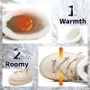 imageToupin Womens Classic Platform Mini Snow Boots  Faux Suede SlipOn ampamp LaceUp Winter Booties with Sherpa Lining AntiSlip Thick Sole Ankle BootsBeige