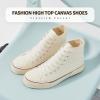 imagehash bubbie High Top Sneakers for Women Classic High Tops Canvas Shoes Lace up Womens Fashion SneakerBeige