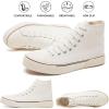 imagehash bubbie High Top Sneakers for Women Classic High Tops Canvas Shoes Lace up Womens Fashion SneakerBeige